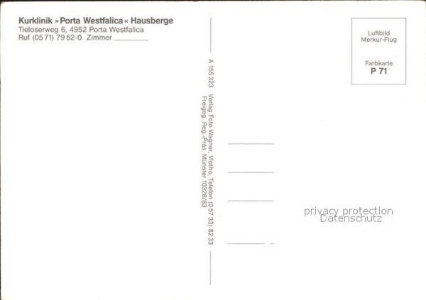Porta Westfalica Fliegeraufnahme Kurklinik Hausberge – Bild 2