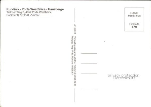 Porta Westfalica Fliegeraufnahme Kurklinik – Bild 2