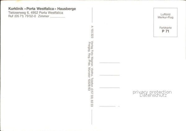 Porta Westfalica Kurklinik Fliegeraufnahme Hausberge – Bild 2