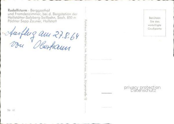 Hallstatt Austria Rudolfsturm Berggasthof – Bild 2