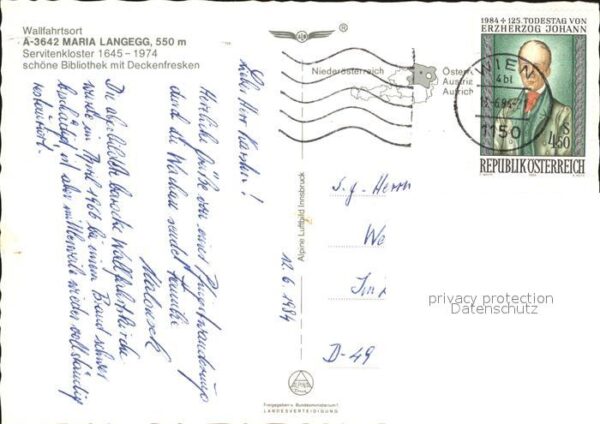 Maria Langegg Fliegeraufnahme Wallfahrtsort – Bild 2