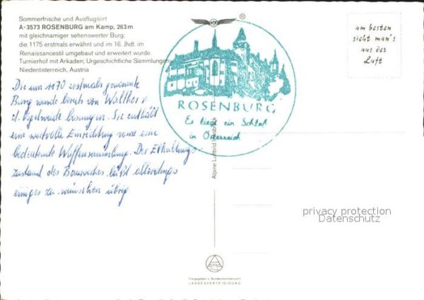 Rosenburg-Kamp Fliegeraufnahme Burg – Bild 2