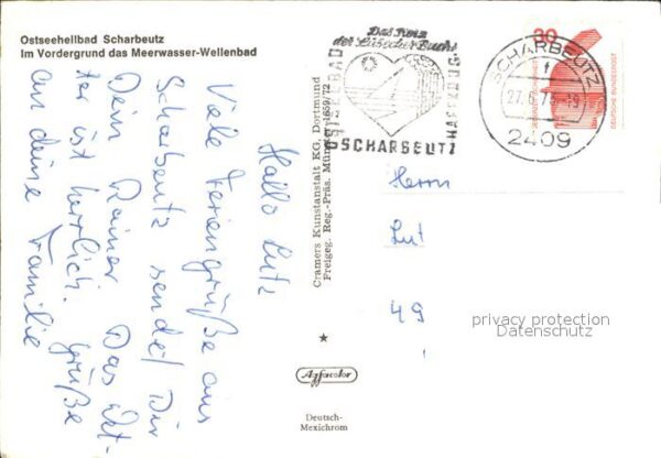 Scharbeutz Ostseebad Fliegeraufnahme Strand mit Meerwassersc – Bild 2