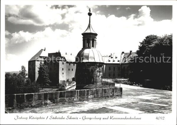 Koenigstein Saechsische Schweiz Festung Georgenburg und Kommandantenhau