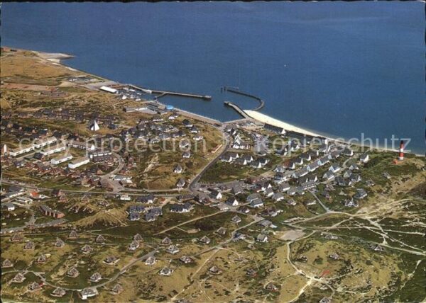Hoernum Sylt Fliegeraufnahme mit Leuchtturm und Hafe