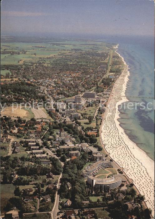 Groemitz Ostseebad Fliegeraufnahme mit Strand