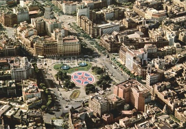 Barcelona Cataluna Fliegeraufnahme Plaza de Cataluna