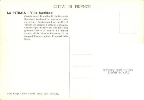 Firenze Florenz La Petraia Villa Medicea – Bild 2