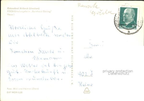 Ahlbeck Ostseebad Erholungsheim Bernhard Göring – Bild 2