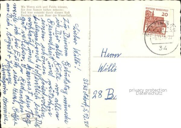 Hann. Muenden am Weserstein Werra Fulda – Bild 2