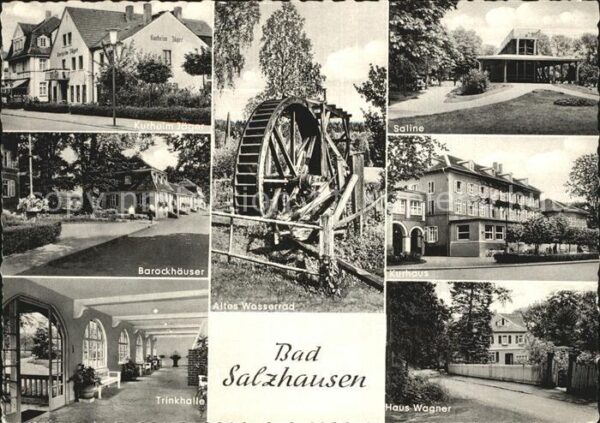 Bad Salzuflen Saline Wasserrad Barockhäuser Haus wagn