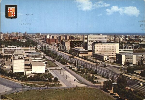 Barcelona Cataluna Fliegeraufnahme Ciudad Universitaria