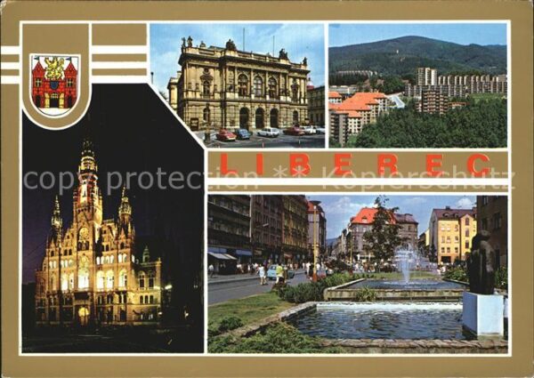 Liberec Kirche Brunnen Teilansicht