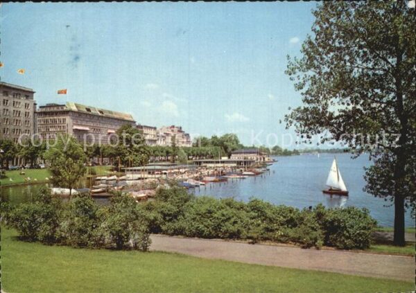 Hamburg Partie an der Aussenalster
