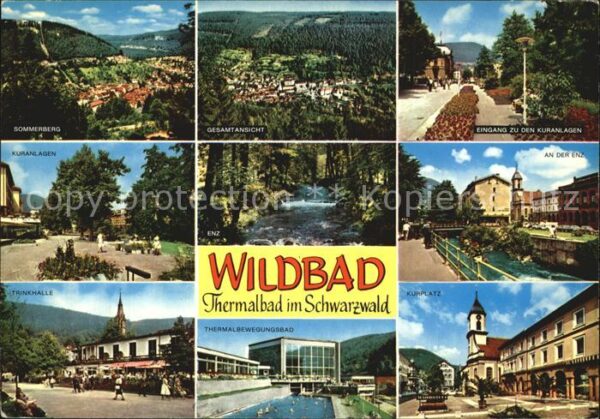 Bad Wildbad Sommerberg Kuranlagen Trinkhalle Therma