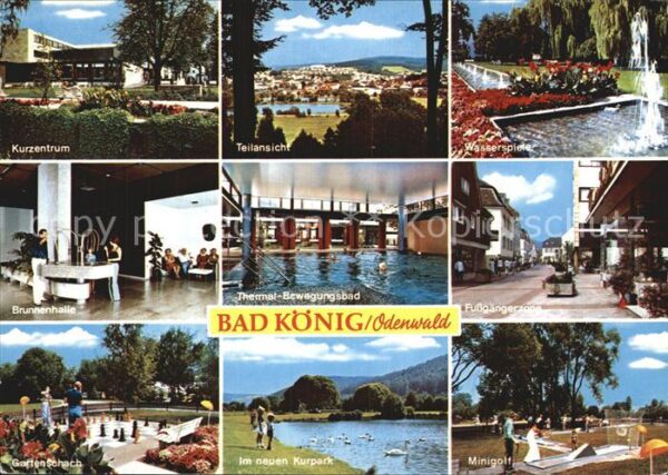 Bad Koenig Odenwald Kurzentrum Brunnenhalle Gartenschach Ku