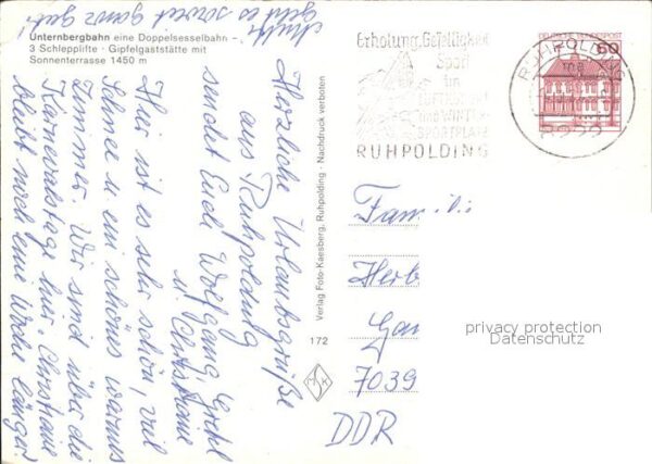 Ruhpolding Doppelsesselbahn Gipfelgaststätte Sonne – Bild 2
