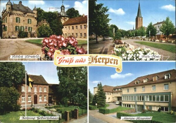 Kerpen  Rheinland Schloss Lörsfeld Stifts Platz Kolping G