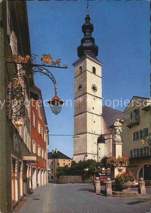 Waging See Marktplatz Marienbrunnen Kirche Sankt M