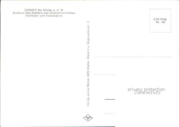 Corvey Grabmal Hoffmann von Fallerseben – Bild 2