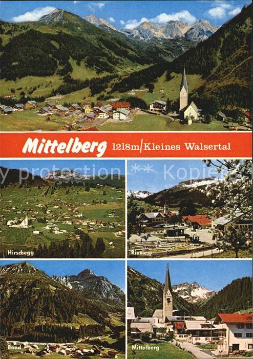 Mittelberg Kleinwalsertal Gesamtansicht Hirschegg Rietzlern Mitte