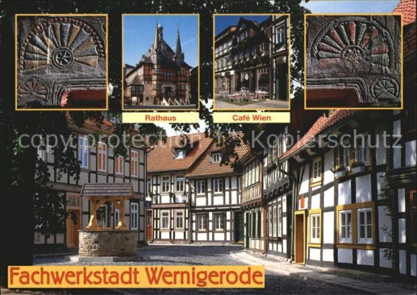 Wernigerode Harz Fachwerhäuser in der Hinterstrasse Rath