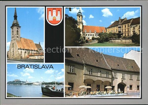 Bratislava Pressburg Pozsony Hafen Kirchen Brunnen