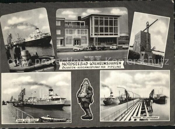 Wilhelmshaven Tanker im Hafen Tanker beim Anlegen Ost