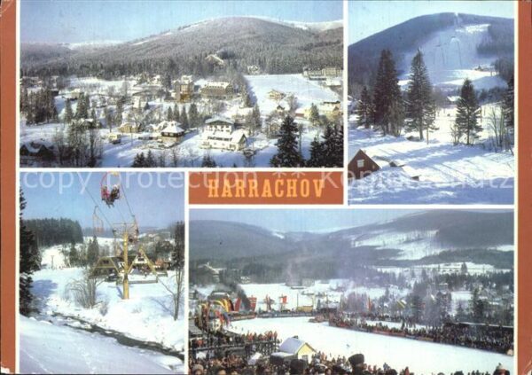 Harrachov Harrachsdorf Sessellift Teilansicht Skistadion