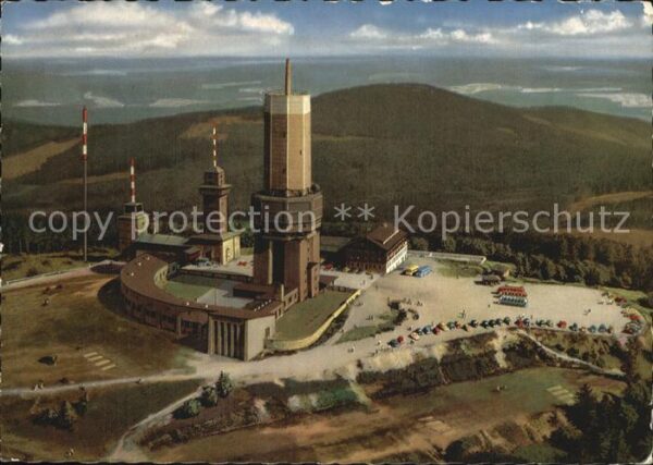 Grosser Feldberg Taunus Fliegeraufnahme
