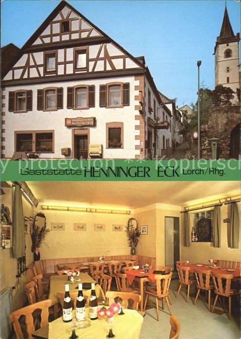 Lorch Rheingau Gaststätte Henninger Eck Gaststube und