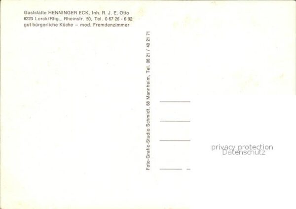 Lorch Rheingau Gaststätte Henninger Eck Gaststube und – Bild 2