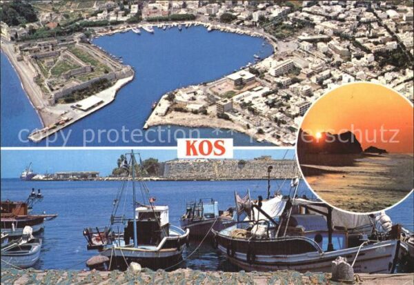 Kos Cos Hafen Fliegeraufnahme