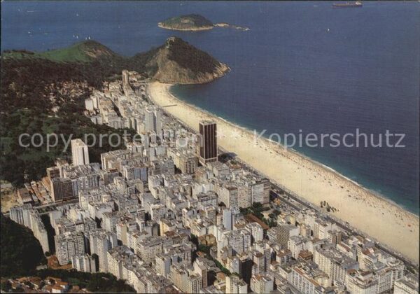 Rio de Janeiro Copacabana beach Fliegeraufnahme
