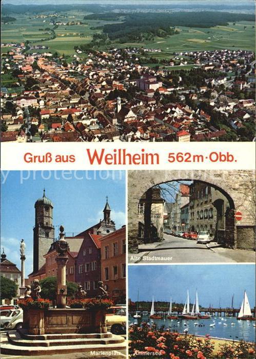 Weilheim Oberbayern Stadtmauer Marienplatz Ammersee