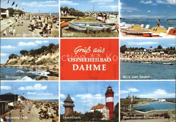 Dahme Ostseebad Strand Kurpromenade Leuchtturm