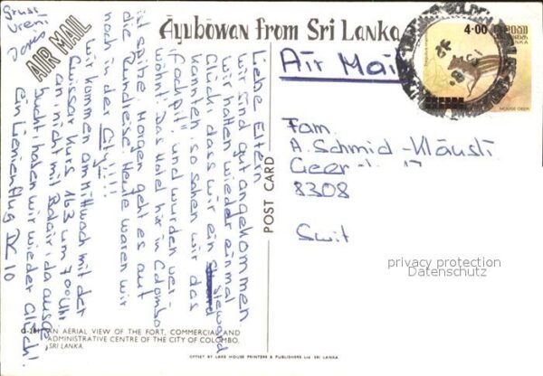 Colombo Ceylon Sri Lanka Fliegeraufnahme – Bild 2