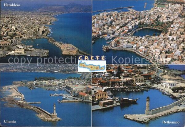 Kreta Crete Fliegeraufnahme Herakleio Chania Rethym