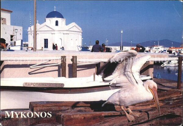 Mykonos Kykladeninsel Aegaeis Hafen Pelikan