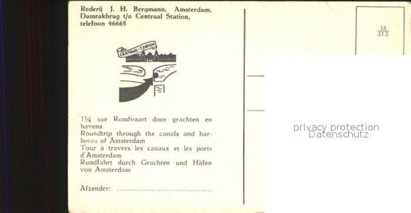 Amsterdam Niederlande Rederij J.H. Bergmann Ausflugsschiffe – Bild 2