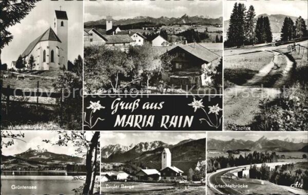 Maria Rain Allgaeu Grüntensee Wertachtalbrücke Alpspitze Z