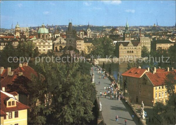 Praha Prahy Prague Brückenpartie mit Turm