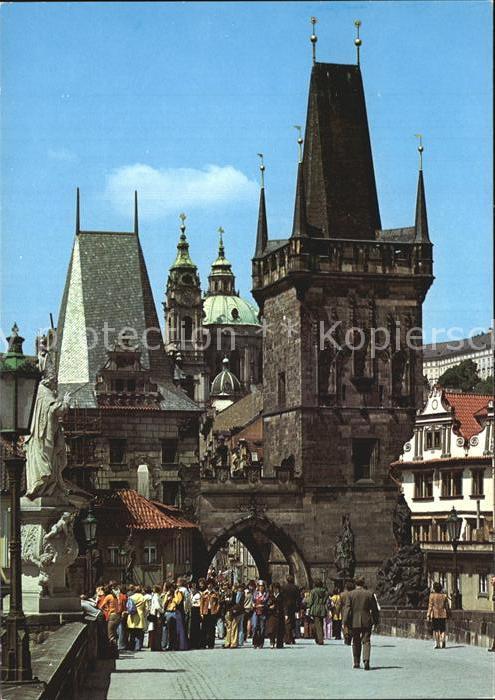 Praha Prahy Prague Brücke mit Turm