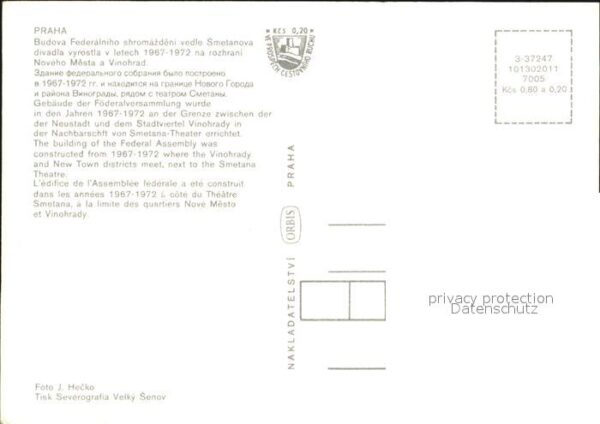 Praha Prahy Prague Gebäude der Föderalversammlung – Bild 2
