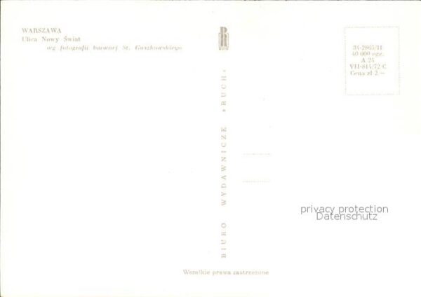Warszawa Ulica Nowy Swiat – Bild 2