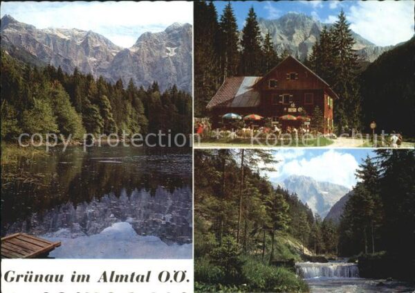 Gruenau Almtal Ödsee Almtalerhaus mit Schermberg