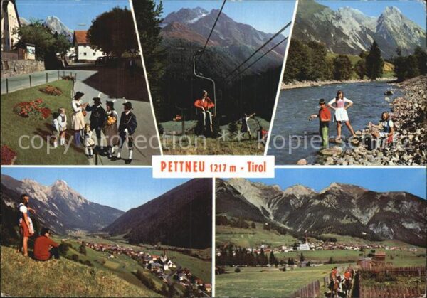 Pettnau Tirol Sessellift Partie am Bach  Tracht
