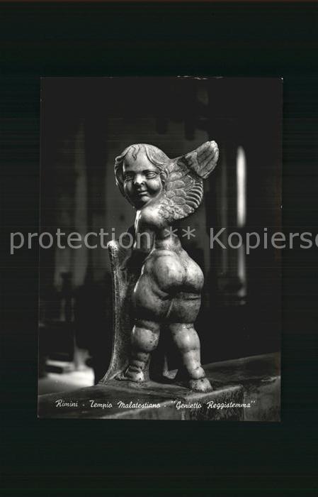 Rimini Tempio Malatestiano Steinfigur Engel
