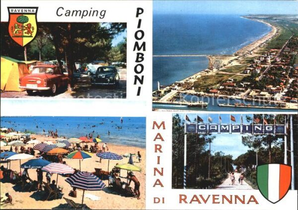 Ravenna Italia Camping Piomboni Fliegeraufnahme Strand
