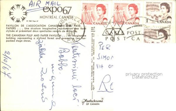 Expositions Expo 67 Montreal Canada Pavillon de l'A – Bild 2